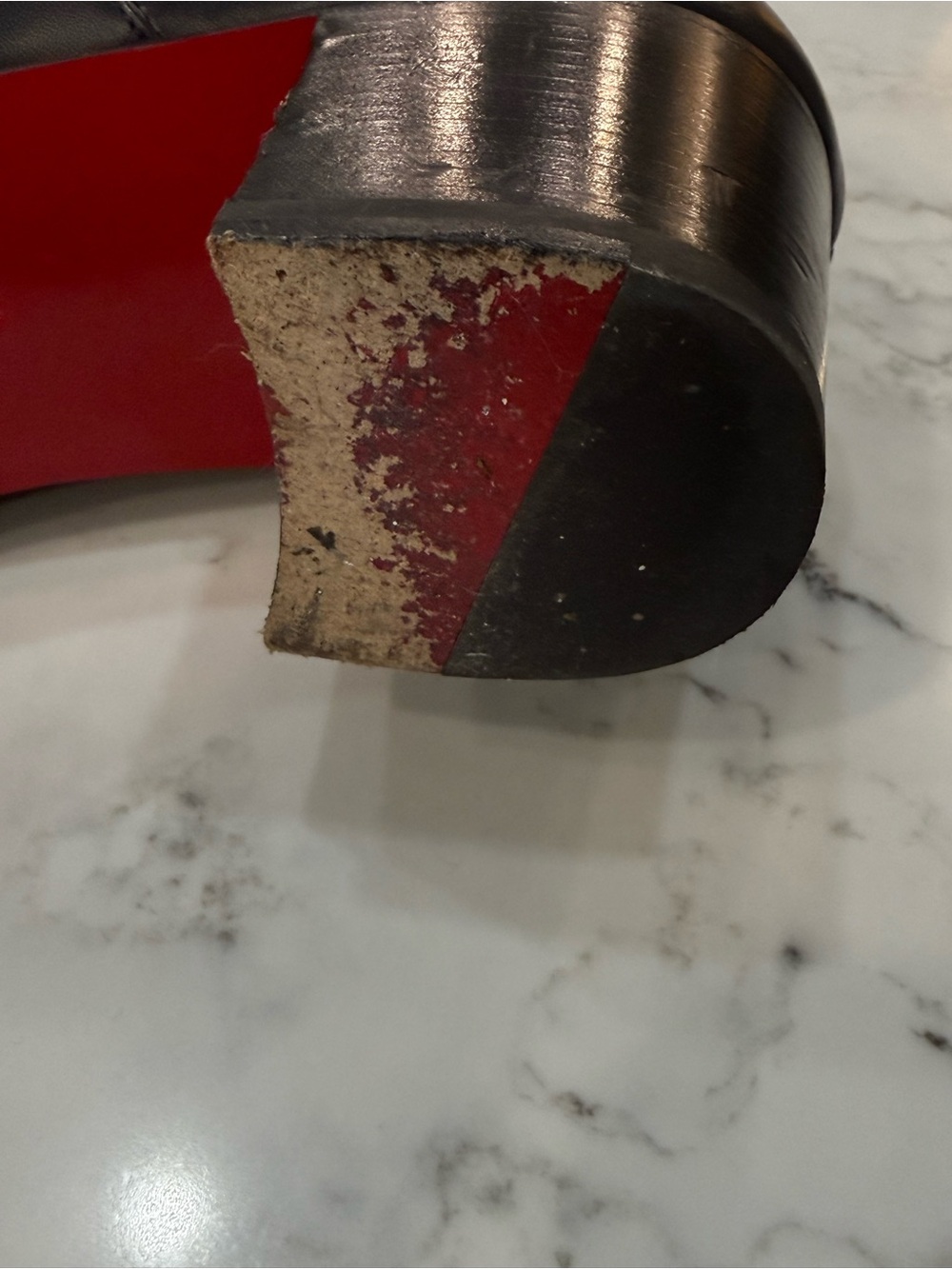 Christian Louboutin Black Leather Ankle Boot with Red Insole Trim - Picture 7 of 15